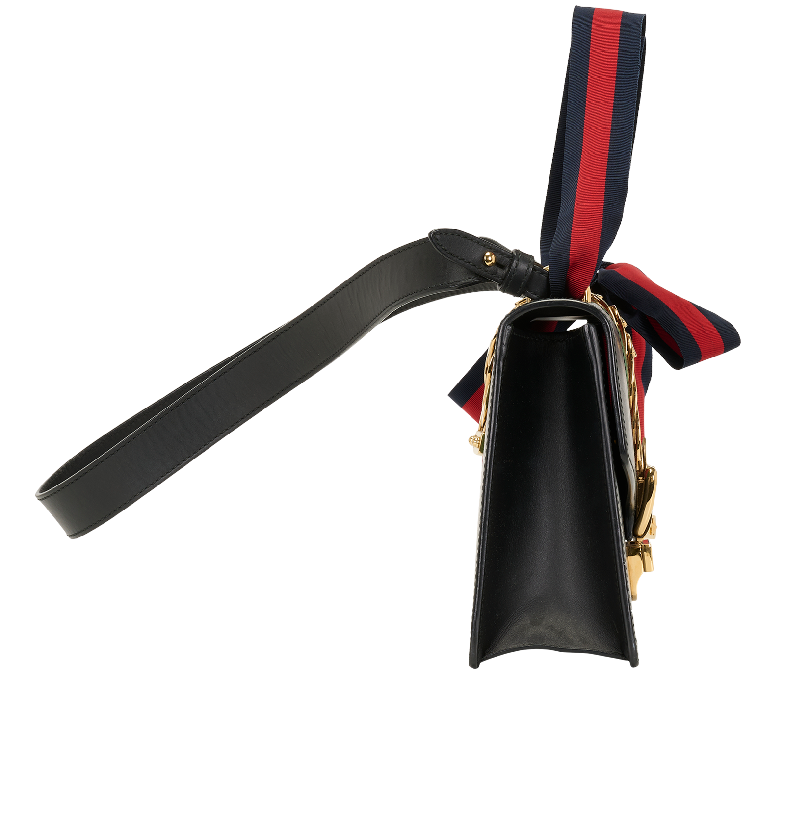 Small Sylvie, &pound;495, Handbags, Black, Leather, Side view